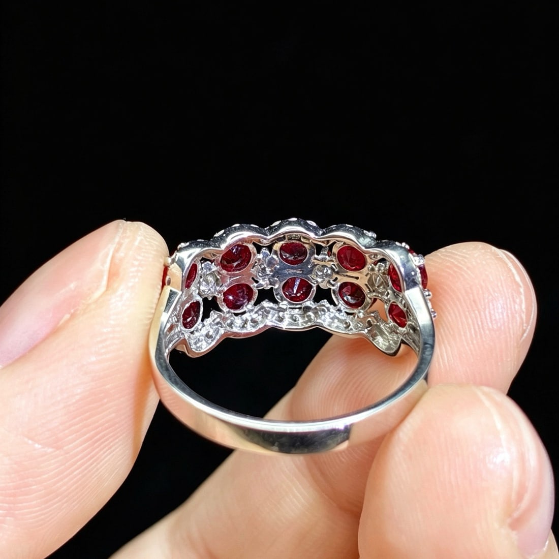 14k Gold 2.48 Ctw Natural Ruby & Diamond Ring - 5