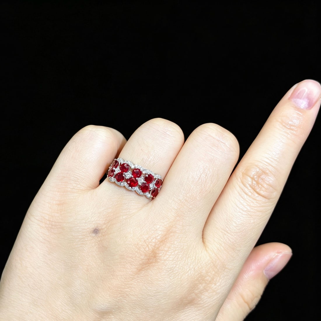 14k Gold 2.48 Ctw Natural Ruby & Diamond Ring - 6