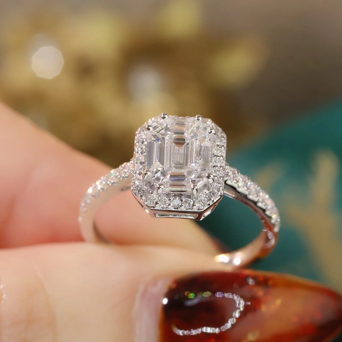 14k Gold 1.01 Ctw Natural H Diamond Ring - 6