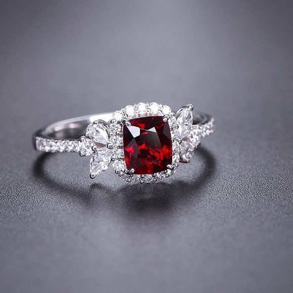 14k Gold 1.51 Ctw Natural Spinel & Diamond Ring - 2