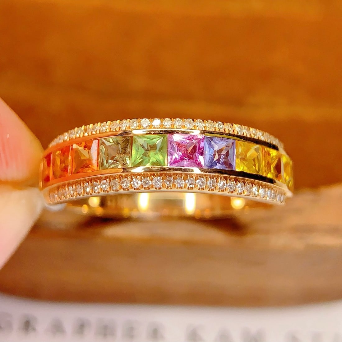 14k Gold 1.5 Ct Natural Sapphire & Diamond Ring - 3