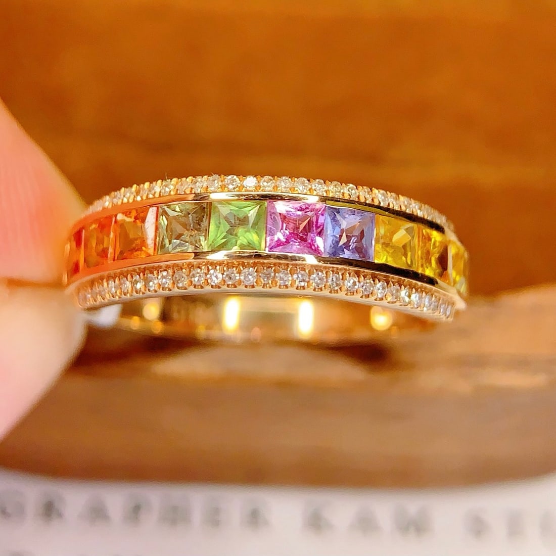 14k Gold 1.5 Ct Natural Sapphire & Diamond Ring - 4