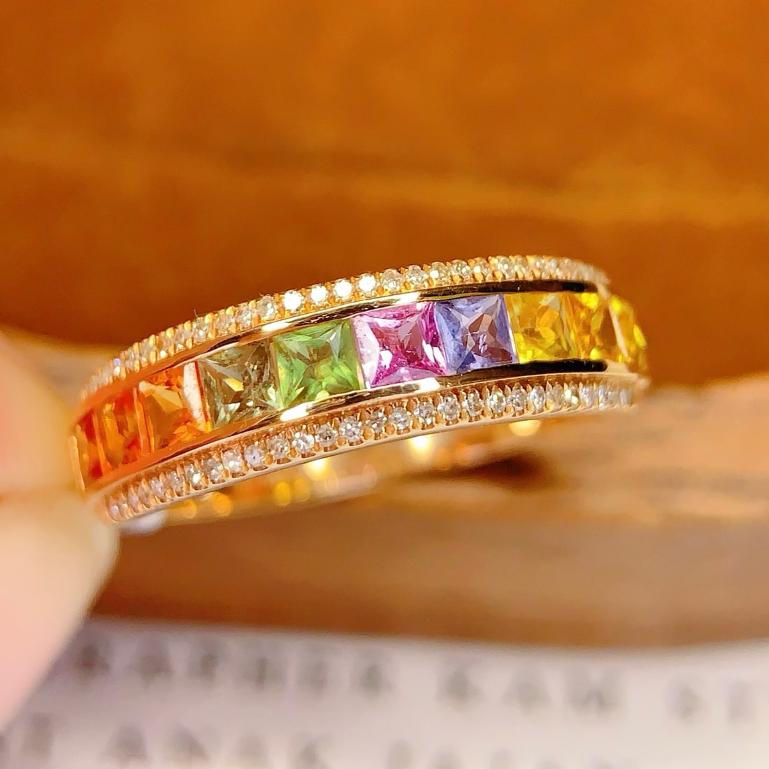 14k Gold 1.5 Ct Natural Sapphire & Diamond Ring - 5