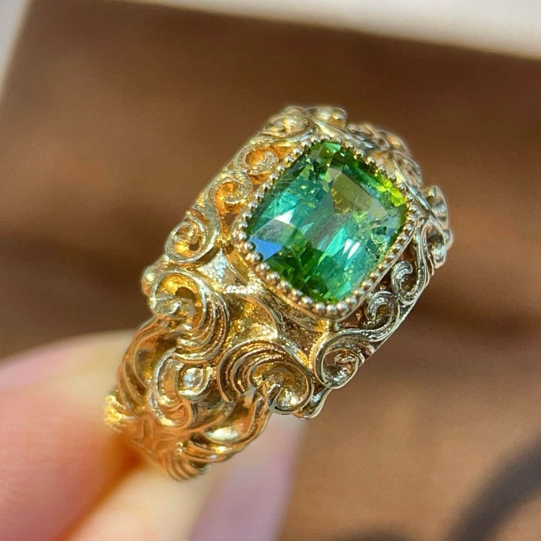 14k Gold 1.38 Ct Natural Tourmaline Ring - 3