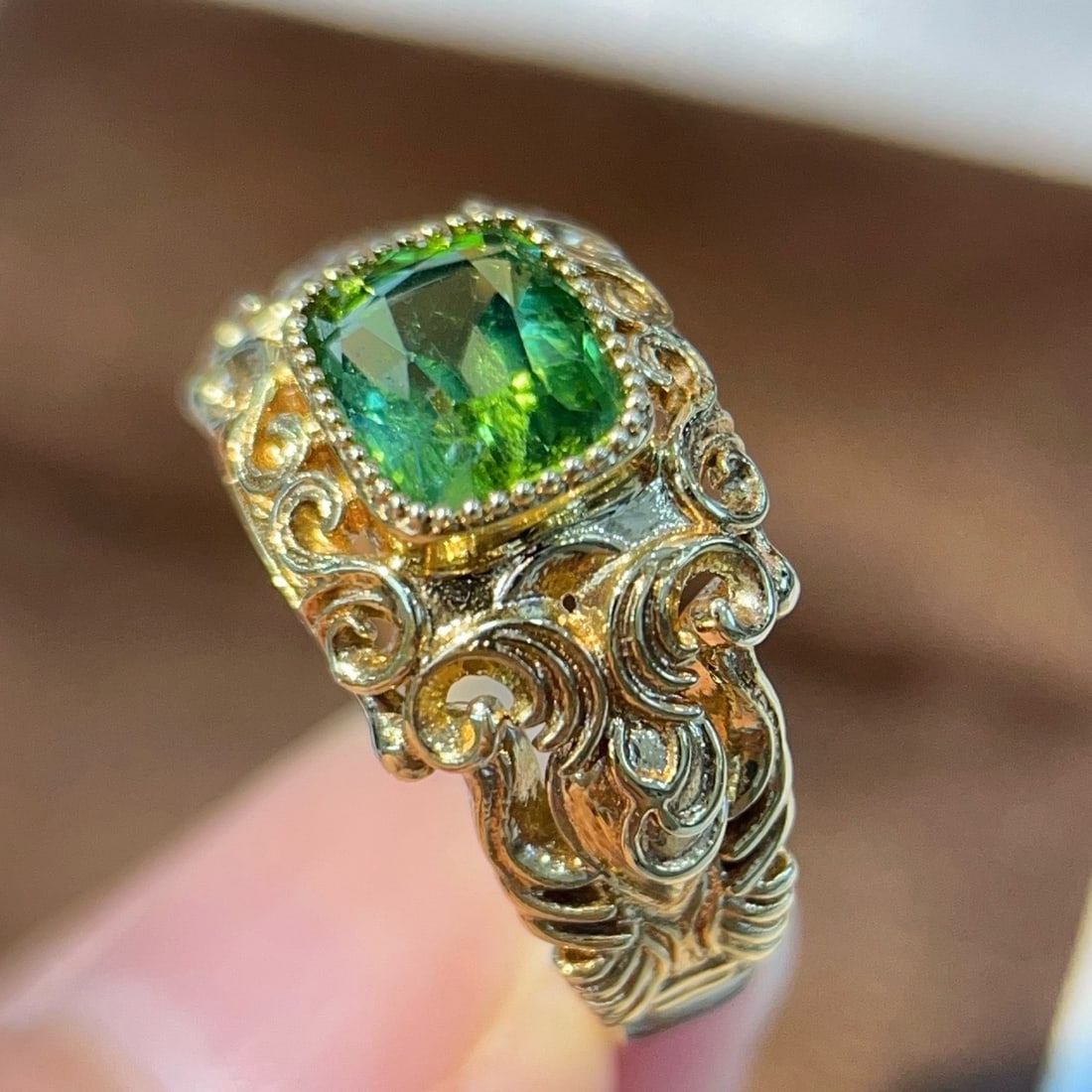 14k Gold 1.38 Ct Natural Tourmaline Ring - 4