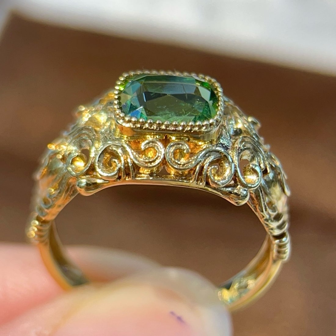 14k Gold 1.38 Ct Natural Tourmaline Ring - 5