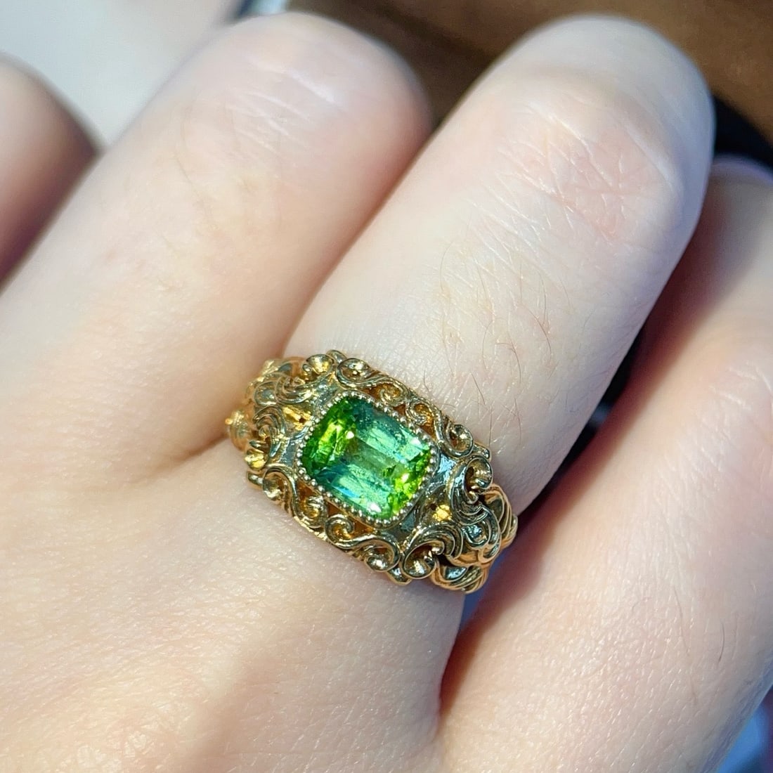 14k Gold 1.38 Ct Natural Tourmaline Ring - 6