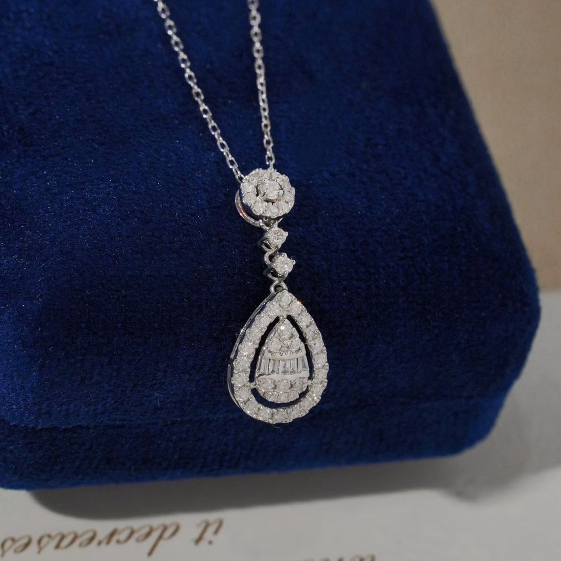 14k Gold 0.50 Ct Natural H Diamond Pendant( Without Chain ) - 3