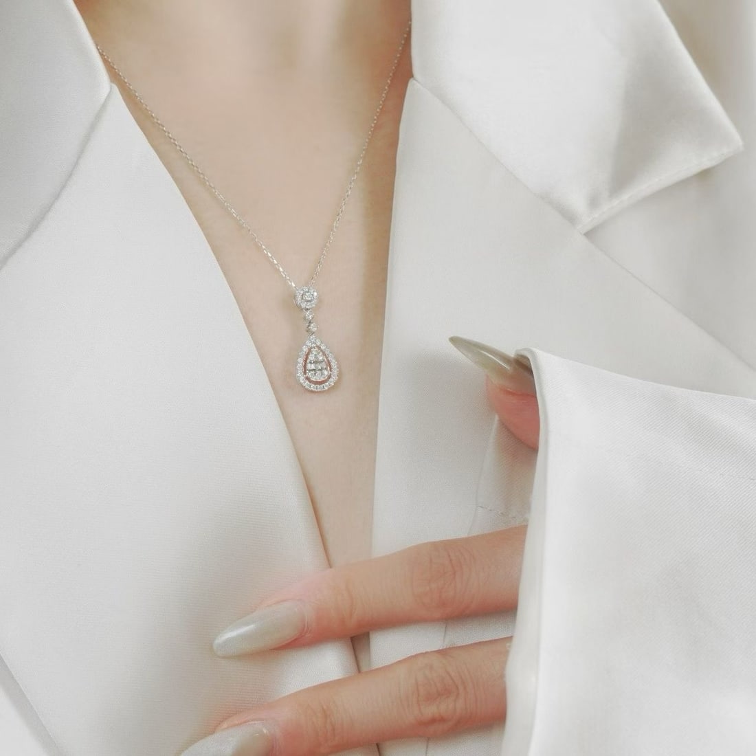 14k Gold 0.50 Ct Natural H Diamond Pendant( Without Chain ) - 4