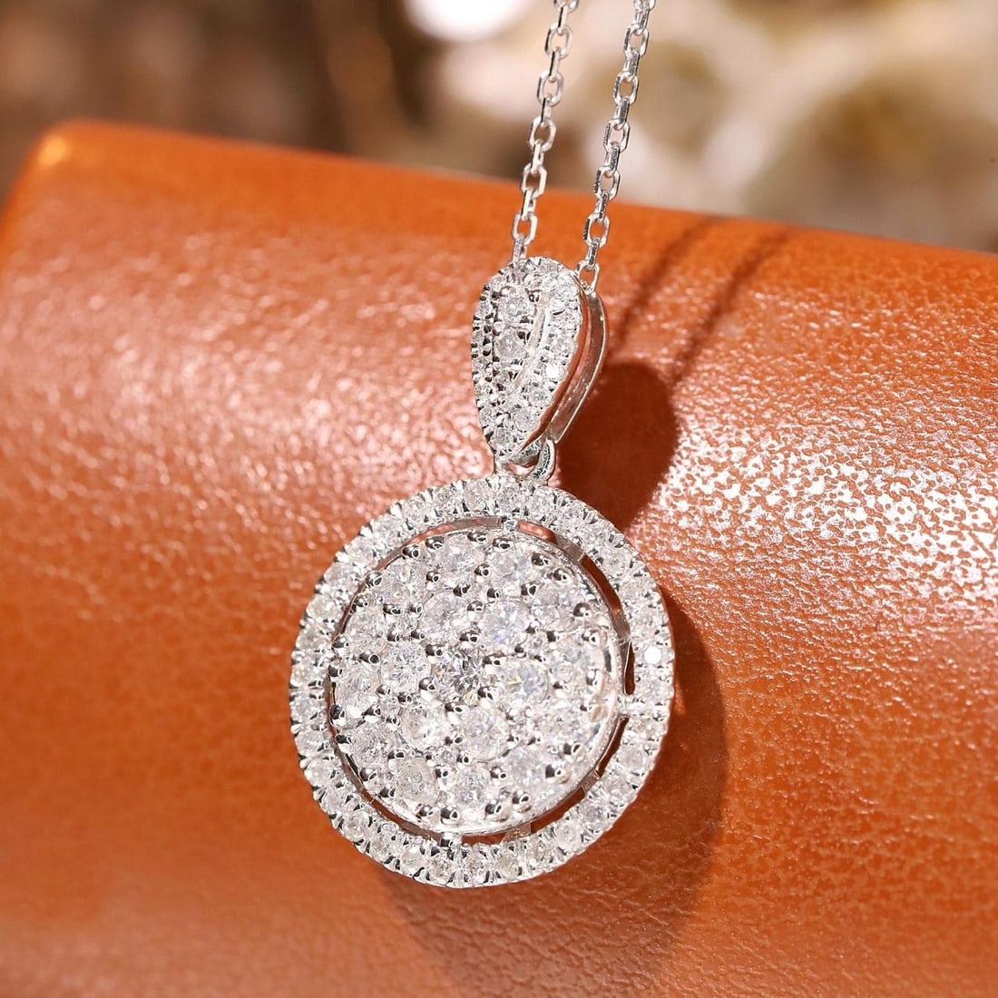 14k Gold 0.75 Ct Natural H Diamond Necklace: Ref:231183223 // gold content:14k gold // main gemstone:diamond // shape:round // carat weight:0. 75ct // clarity grade:vs-si // color:h // treatment:natural // cut grade:g // Condition: New Low