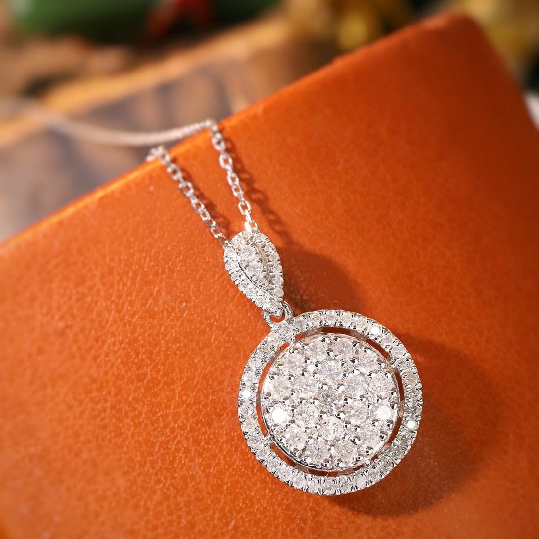 14k Gold 0.75 Ct Natural H Diamond Necklace - 7