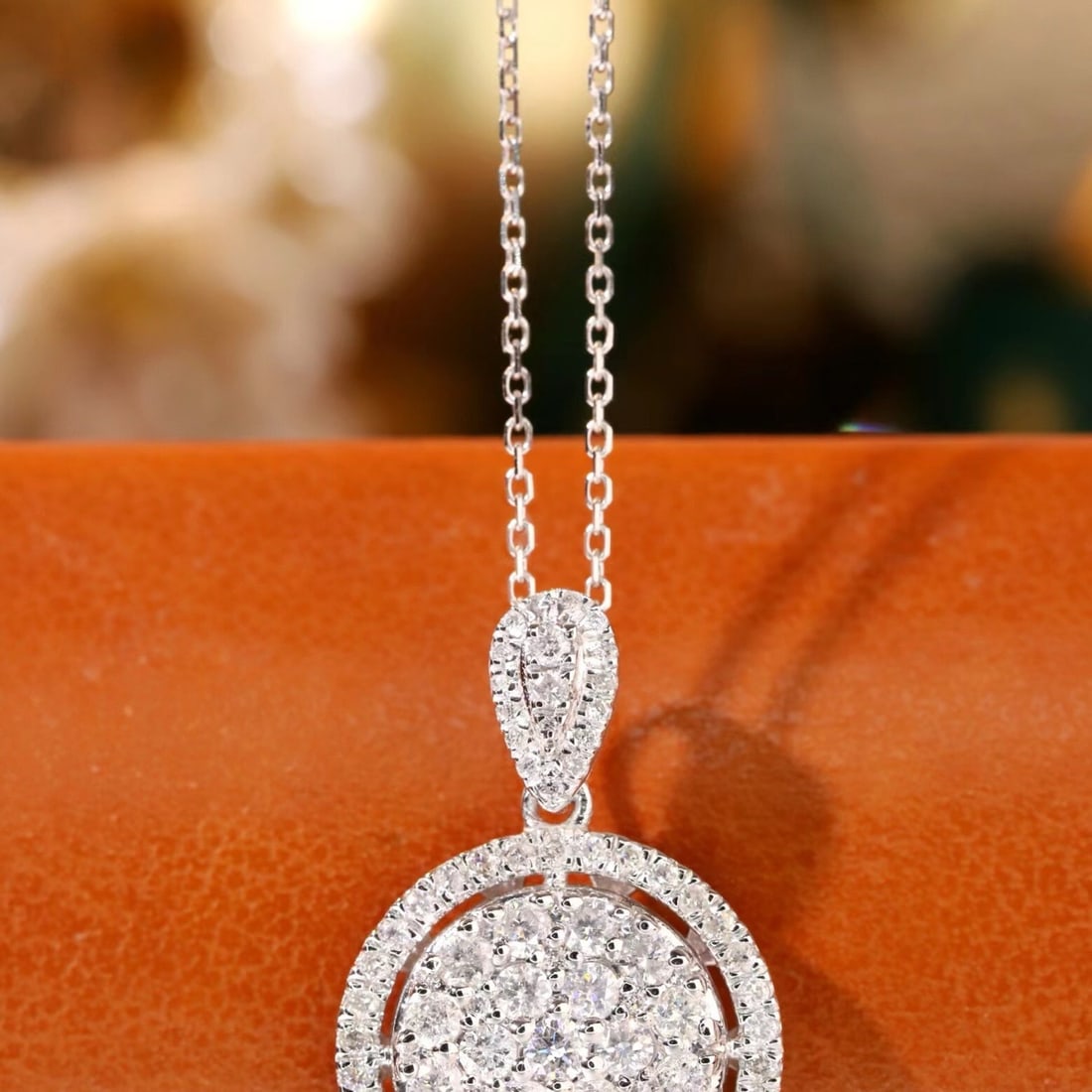 14k Gold 0.75 Ct Natural H Diamond Necklace - 8