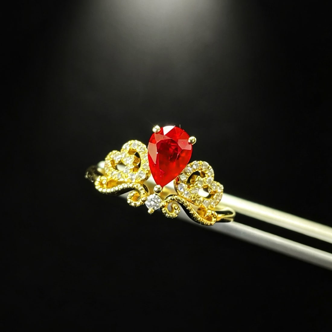 14k Gold 1.16 Ctw Natural Ruby & Diamond Ring - 2