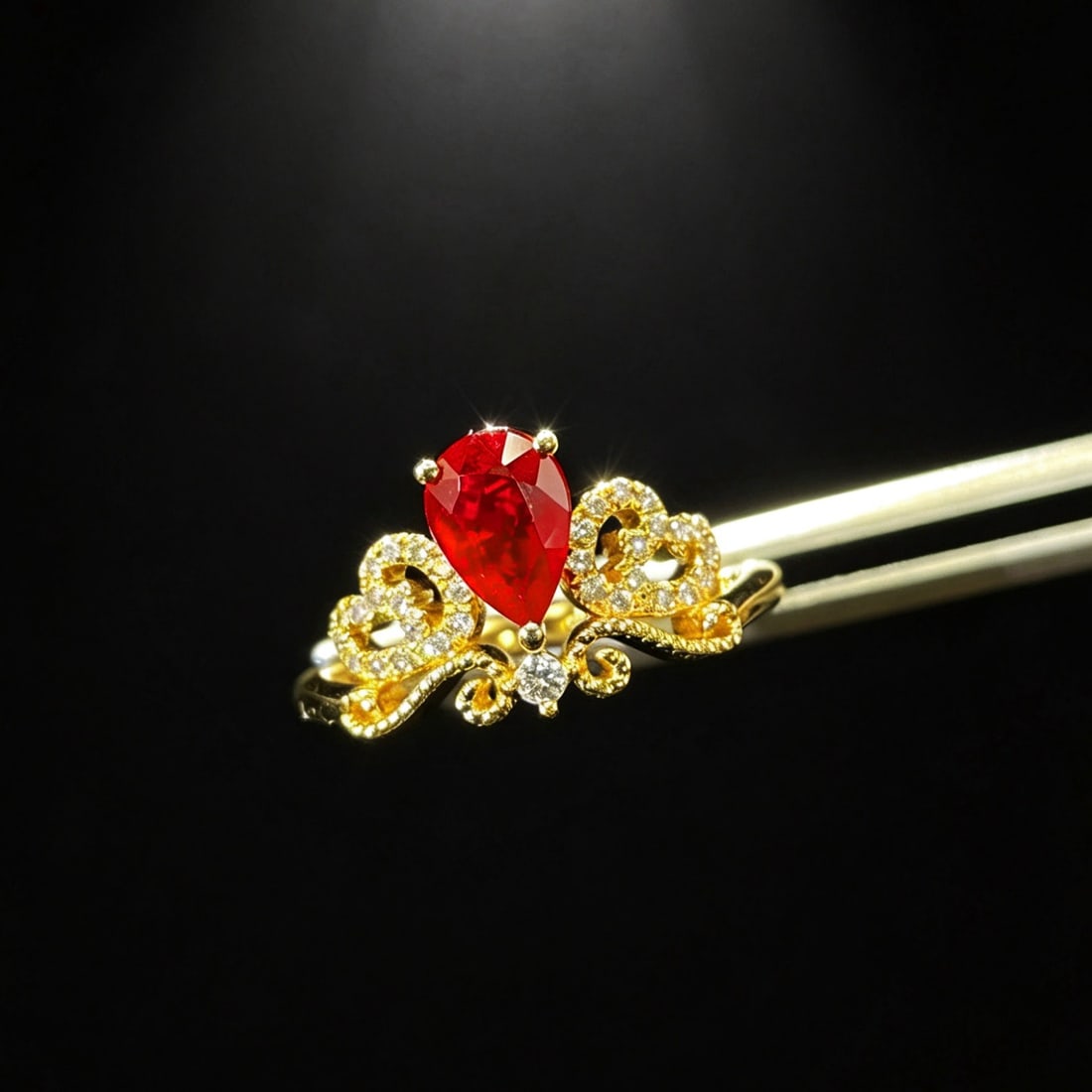 14k Gold 1.16 Ctw Natural Ruby & Diamond Ring - 3
