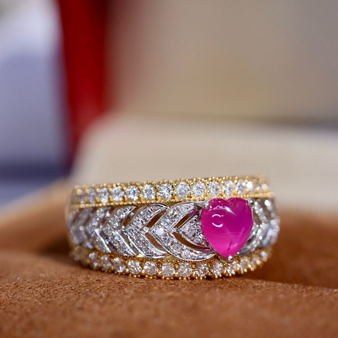 14k Gold 1.09 Ctw Natural Ruby & Diamond Ring - 2