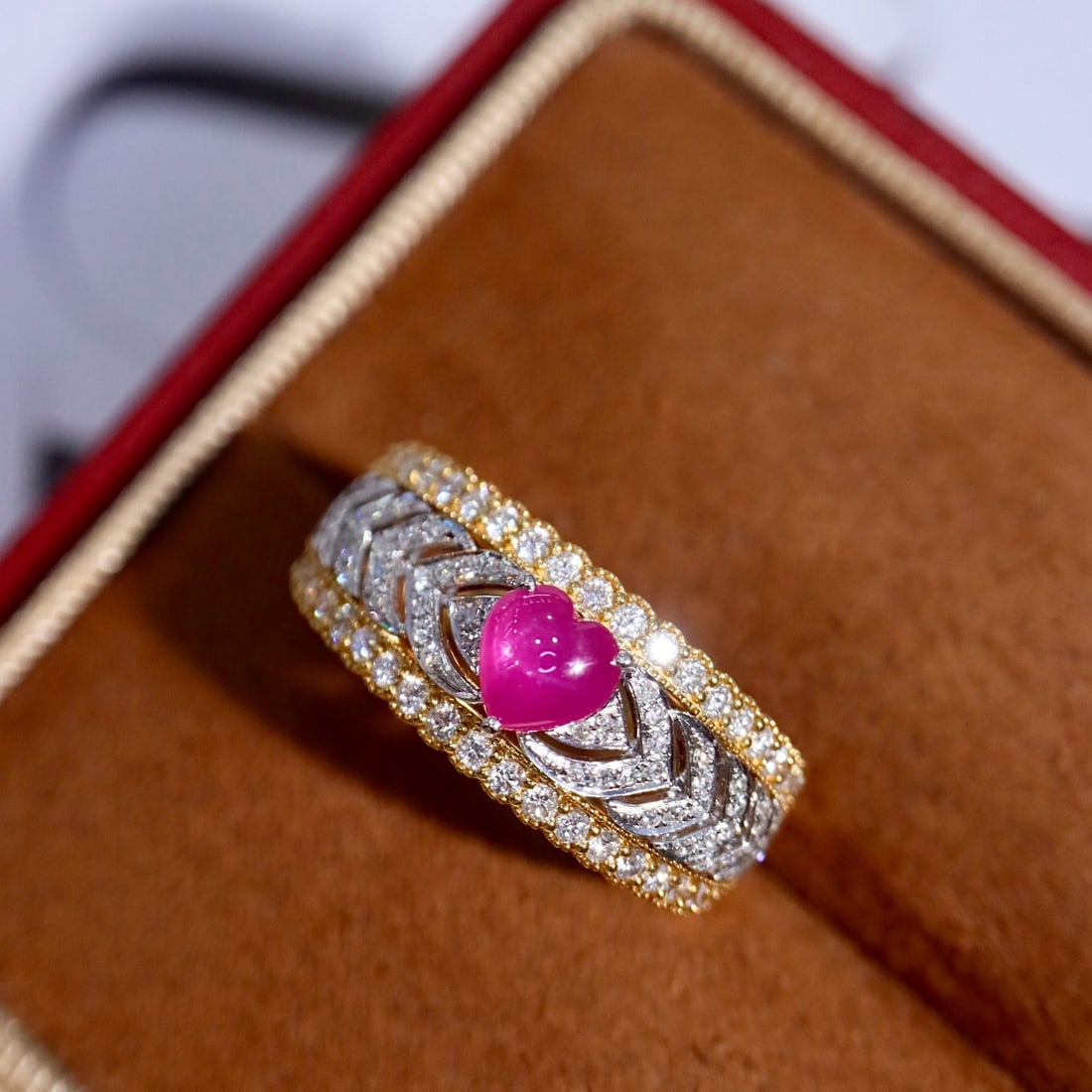 14k Gold 1.09 Ctw Natural Ruby & Diamond Ring - 3