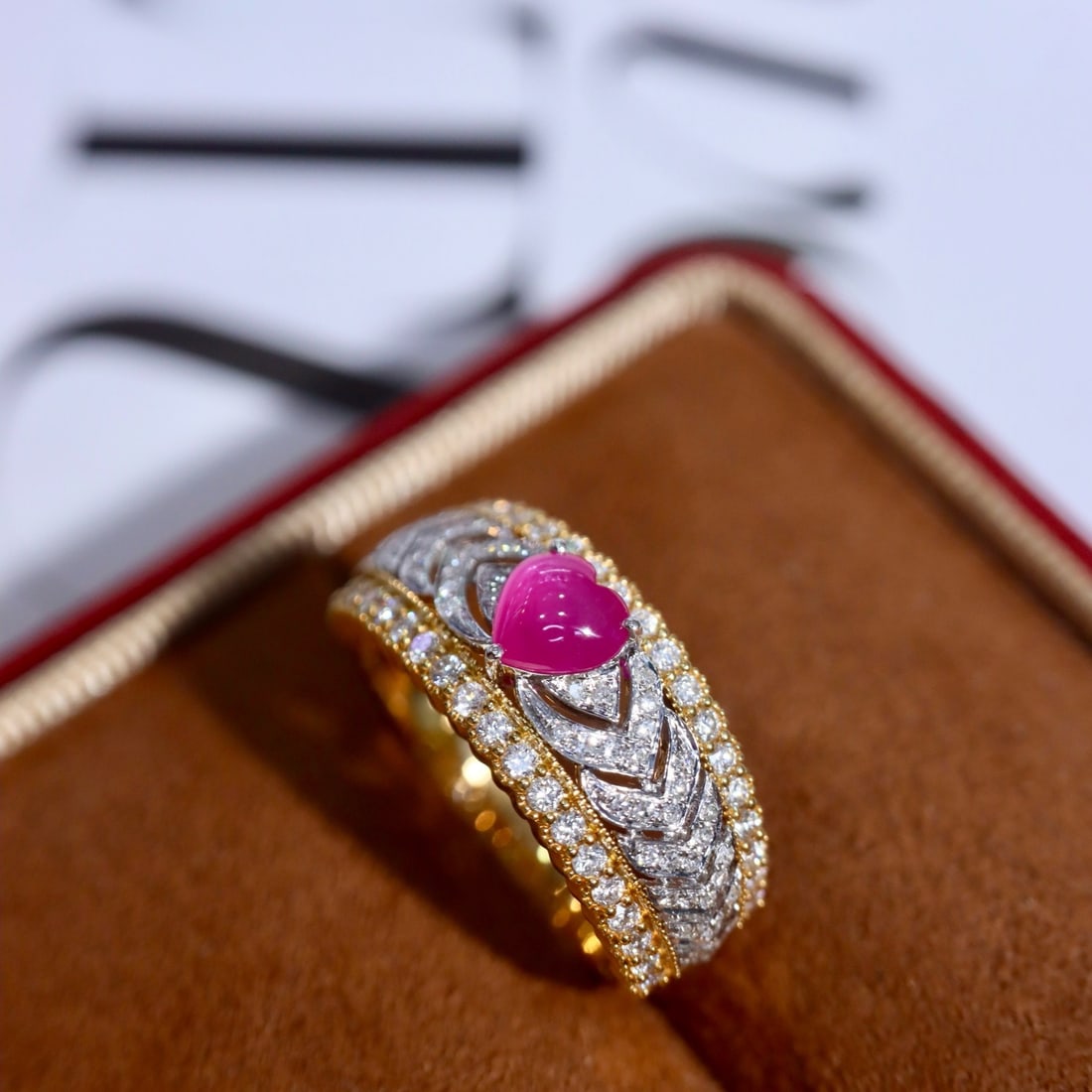 14k Gold 1.09 Ctw Natural Ruby & Diamond Ring - 4