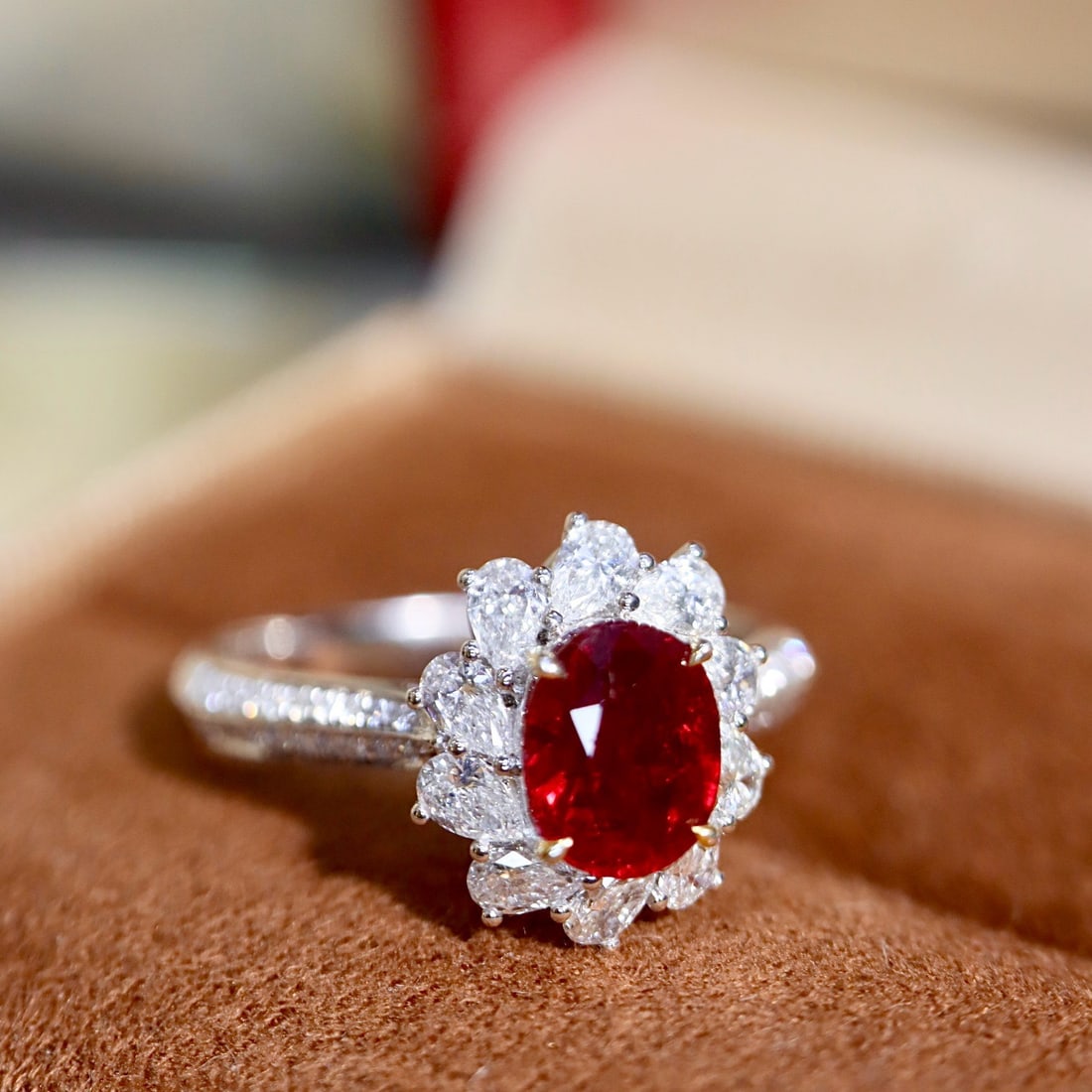 14k Gold 1.80 Ctw Vivid Red Natural Ruby & Diamond Ring - 3