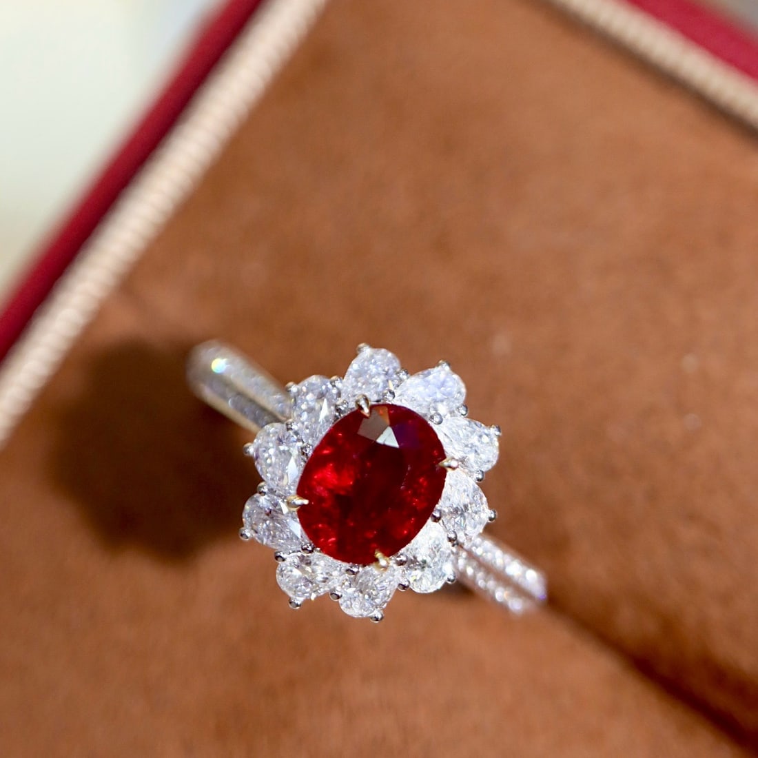 14k Gold 1.80 Ctw Vivid Red Natural Ruby & Diamond Ring - 4