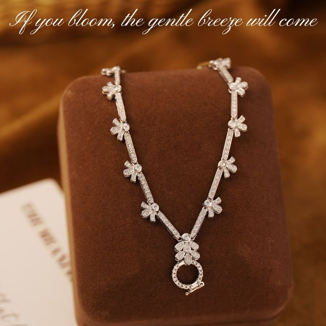 14k Gold 0.85 Ct Natural H Diamond Necklace - 4