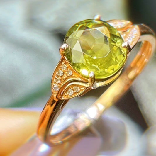 14k Gold 2.1 Ct Natural Tourmaline & Diamond Ring - 3