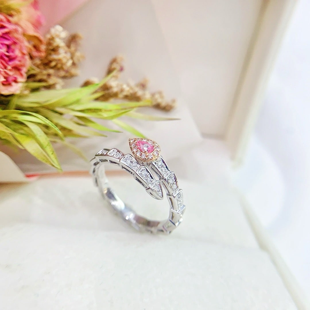 14k Gold 0.40 Ctw Natural Pink Diamond & Diamond Ring - 4