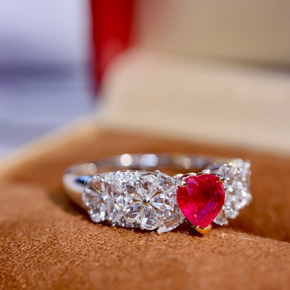 14k Gold 1.14 Ctw Natural Ruby & Diamond Ring - 2