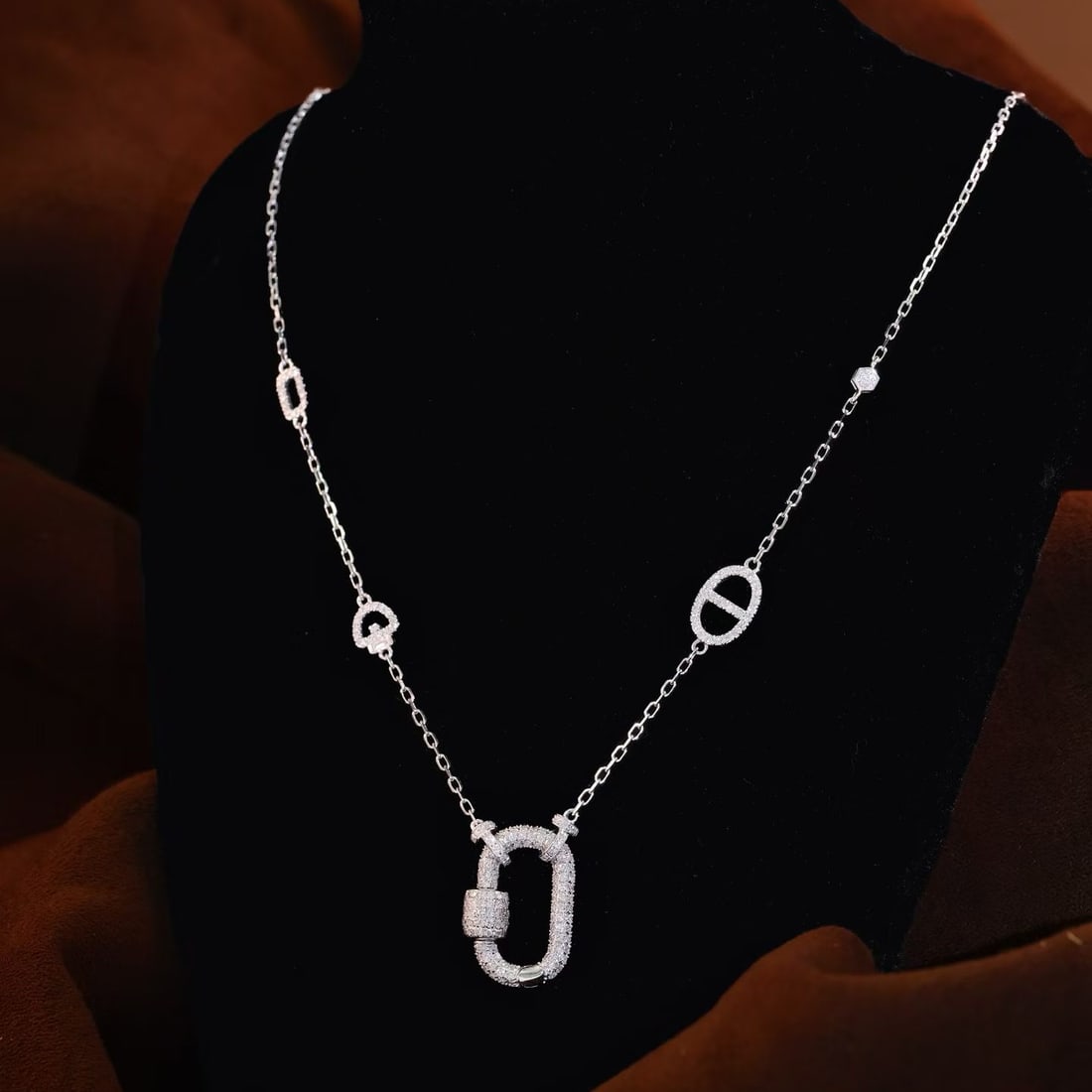 14k Gold 0.8 Ct Natural H Diamond Necklace - 2