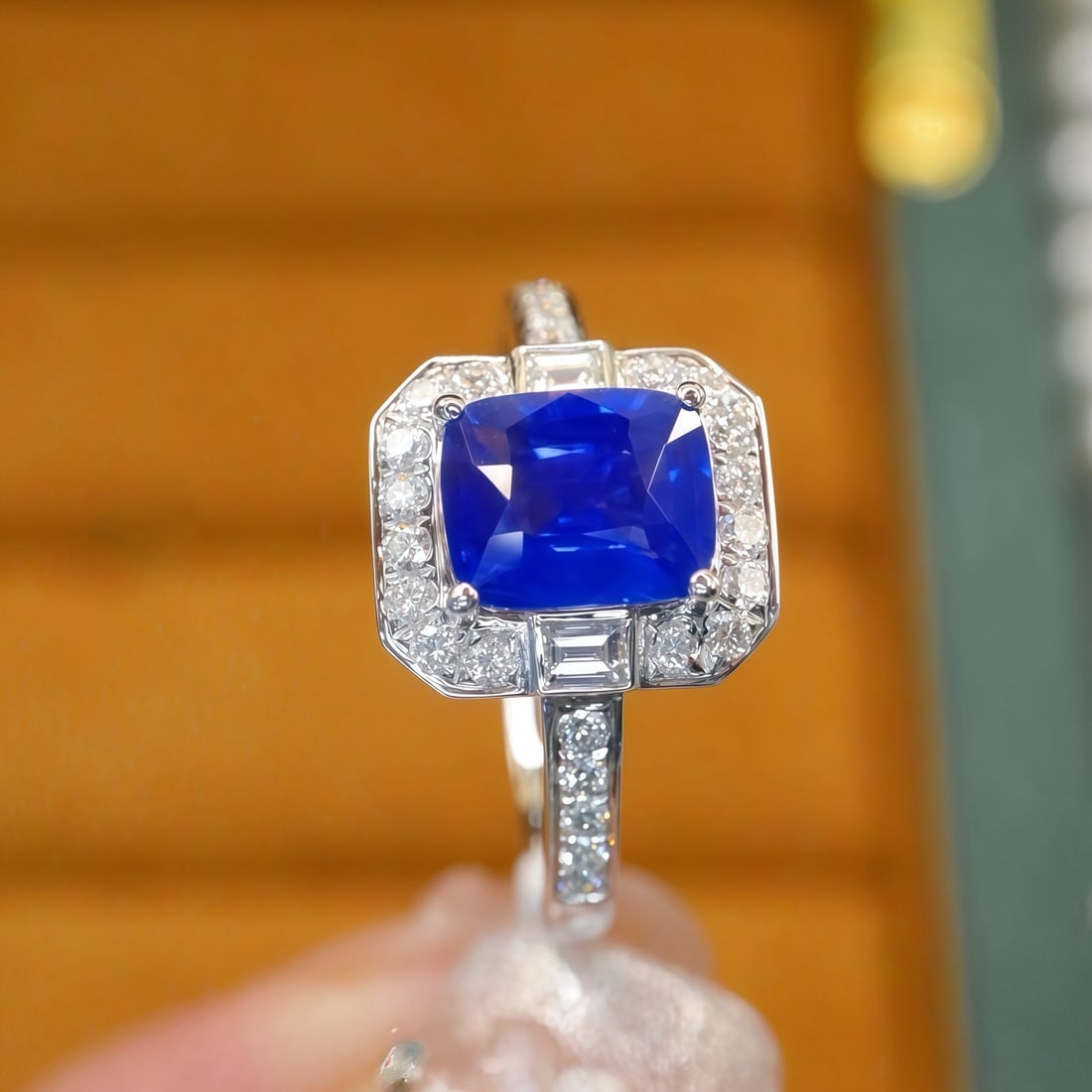 14k Gold 1.43 Ctw Natural Sapphire & Diamond Ring - 2