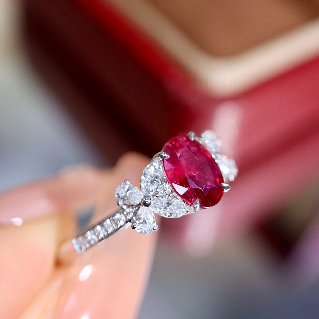 14k Gold 1.21 Ctw Natural Ruby & Diamond Ring - 2