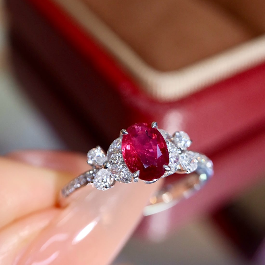 14k Gold 1.21 Ctw Natural Ruby & Diamond Ring - 3