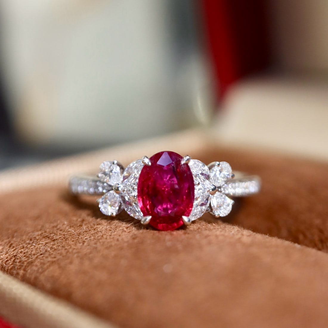 14k Gold 1.21 Ctw Natural Ruby & Diamond Ring - 4