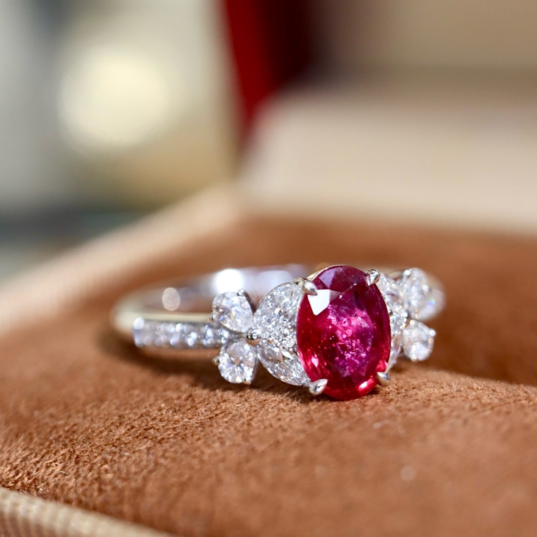 14k Gold 1.21 Ctw Natural Ruby & Diamond Ring - 5