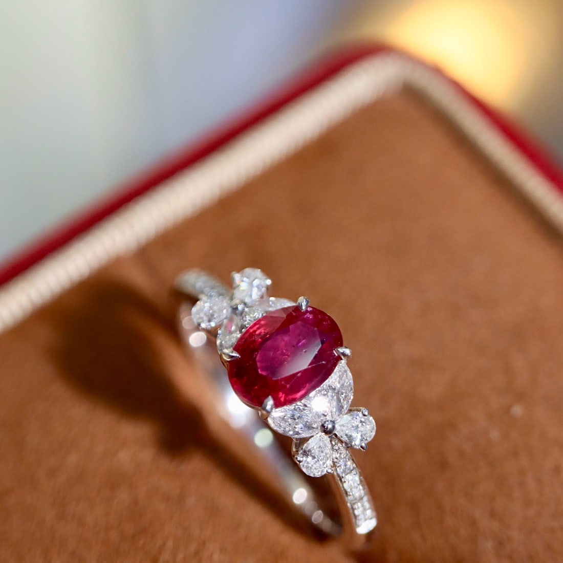 14k Gold 1.21 Ctw Natural Ruby & Diamond Ring - 7