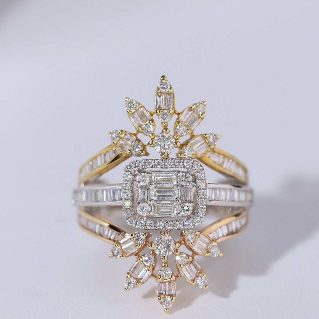 14k Gold 1.00 Ct Natural H Diamond Ring - 3