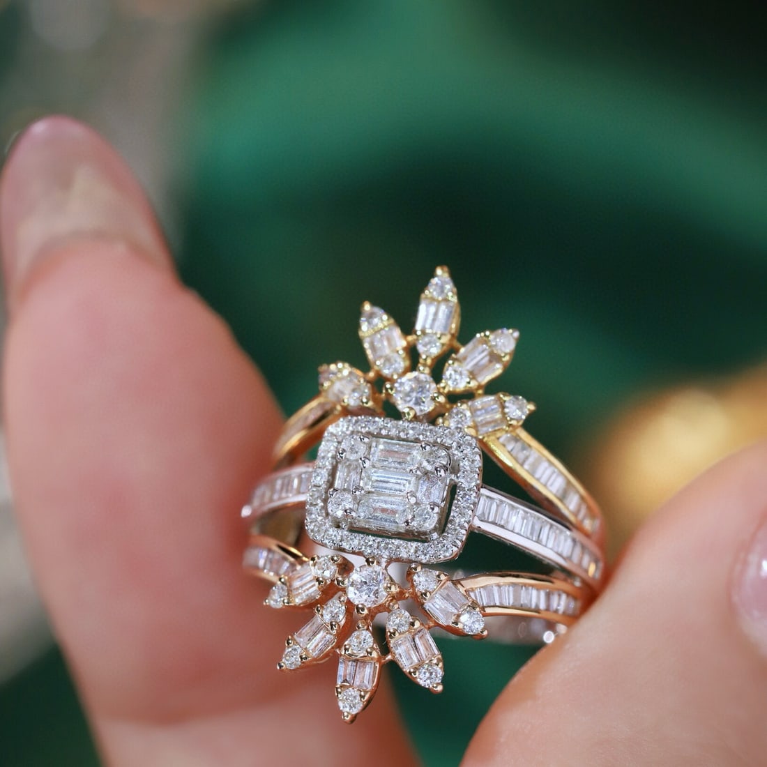 14k Gold 1.00 Ct Natural H Diamond Ring - 6