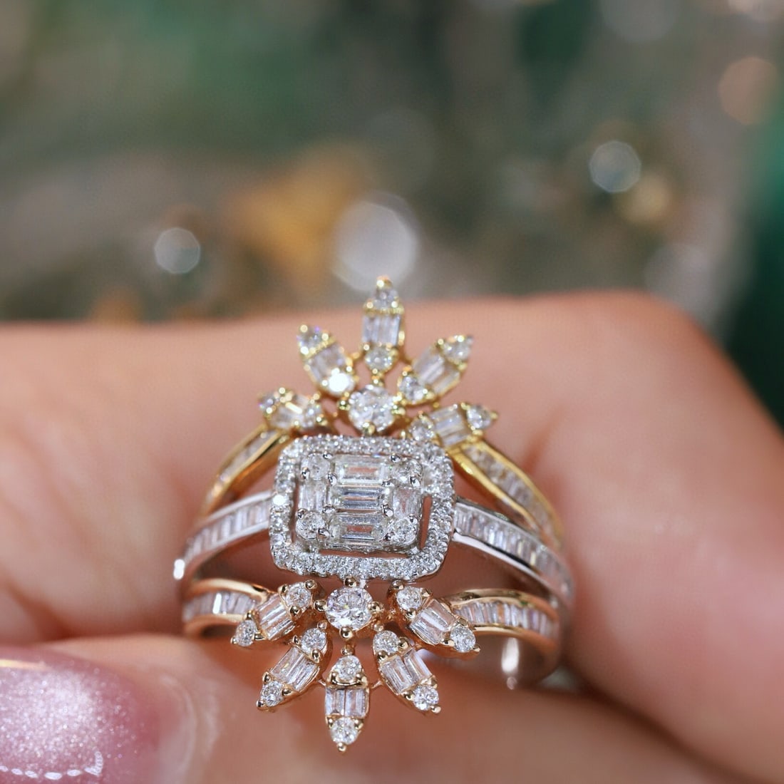 14k Gold 1.00 Ct Natural H Diamond Ring - 8