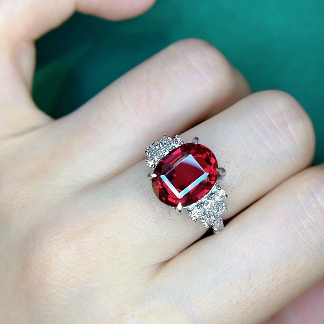 14k Gold 8.74 Ctw Natural Tourmaline & Diamond Ring - 3