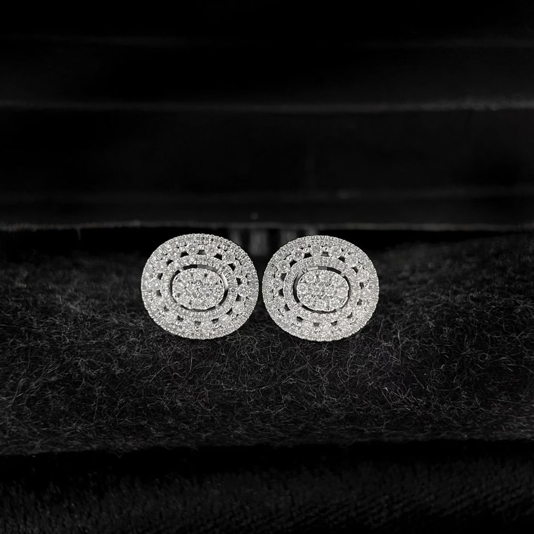 14k Gold 1.00 Ct Natural H Diamond Earrings - 5
