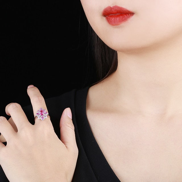 14k Gold 1.75 Ctw Natural Sapphire & Sapphire Ring - 5