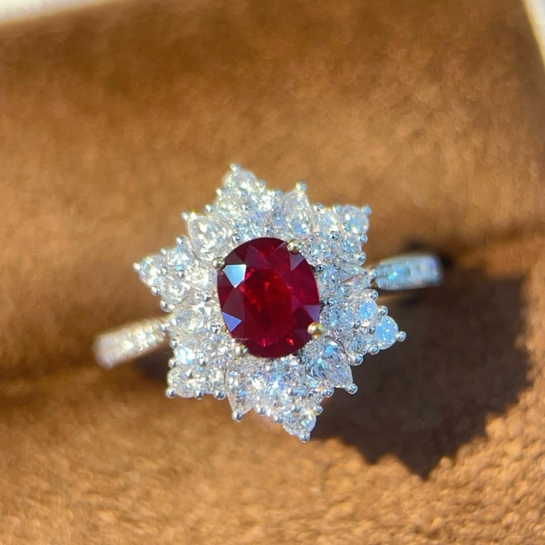 14k Gold 1.60 Ctw Natural Ruby & Diamond Ring (1 of 7)