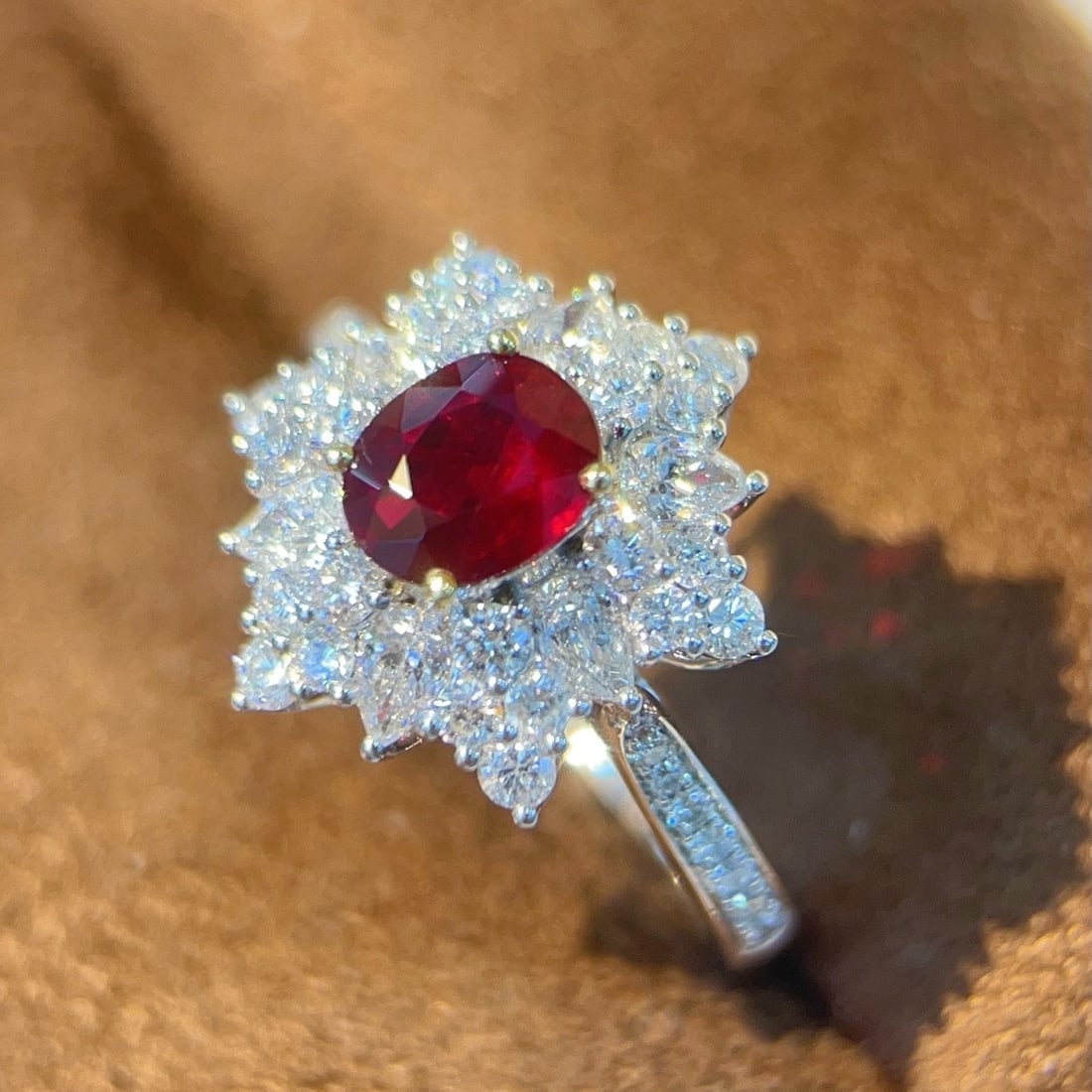 14k Gold 1.60 Ctw Natural Ruby & Diamond Ring - 4