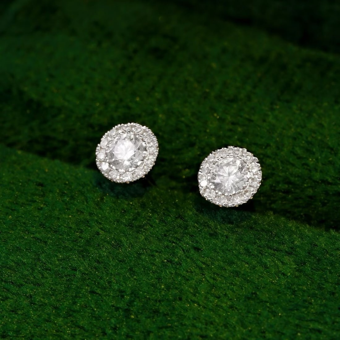 14k Gold 0.40 Ct Natural H Diamond Earrings - 2