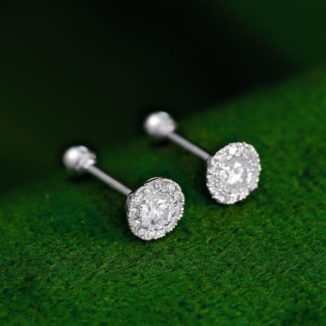 14k Gold 0.40 Ct Natural H Diamond Earrings - 3
