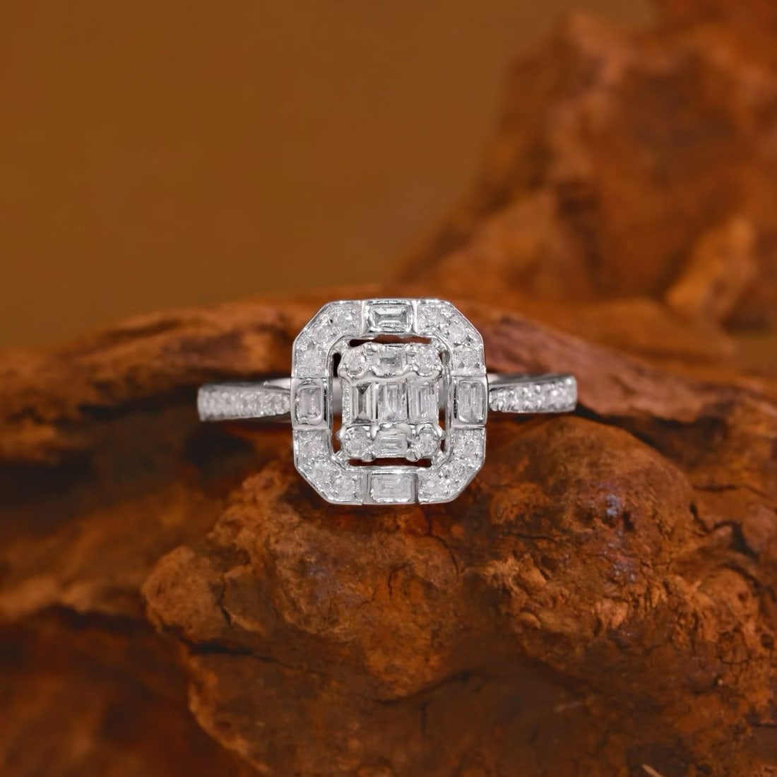 14k Gold 0.42 Ct Natural H Diamond Ring: Ref:231185132 // gold content:14k gold // ring size:7. 25us // // main gemstone:diamond // shape:multiple // carat weight:0. 42ct // clarity grade:vs-si // color:h // treatment:natural // Condition: