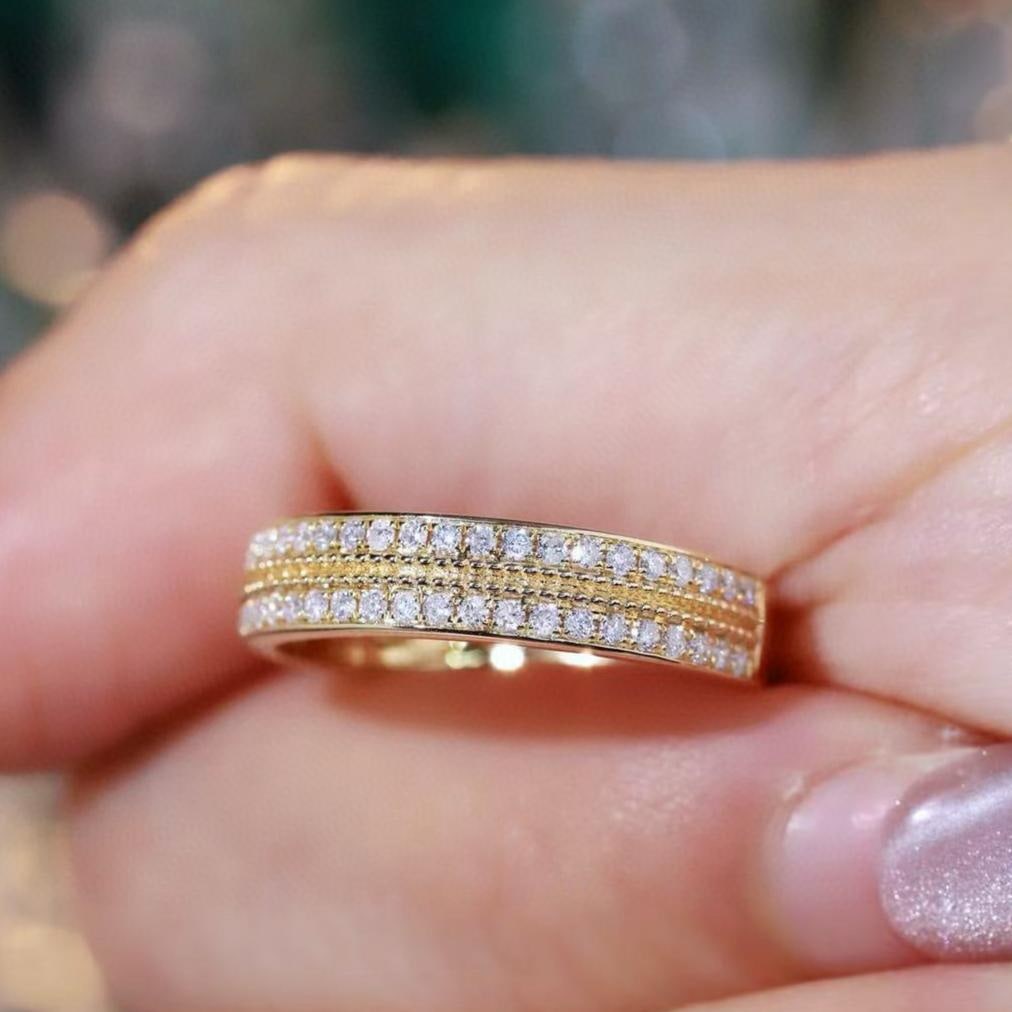 14k Gold 0.30 Ct Natural H Diamond Ring: Ref:231185134 // gold content:14k gold // ring size:7. 25us // // main gemstone:diamond // shape:round // carat weight:0. 30ct // clarity grade:vs-si // color:h // treatment:natural // cut grade:g //