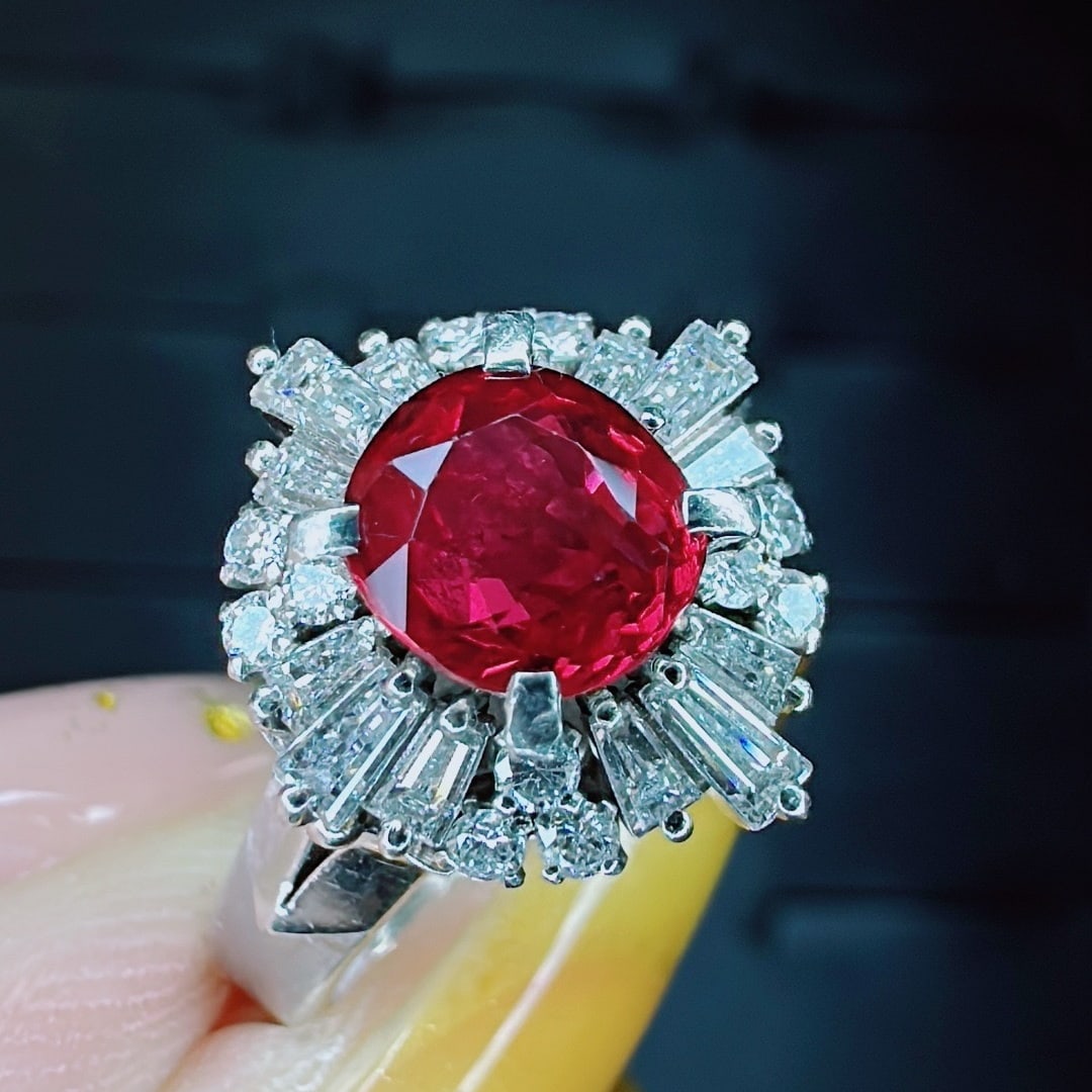 14k Gold 1.58 Ctw Natural Ruby & Diamond Ring - 2