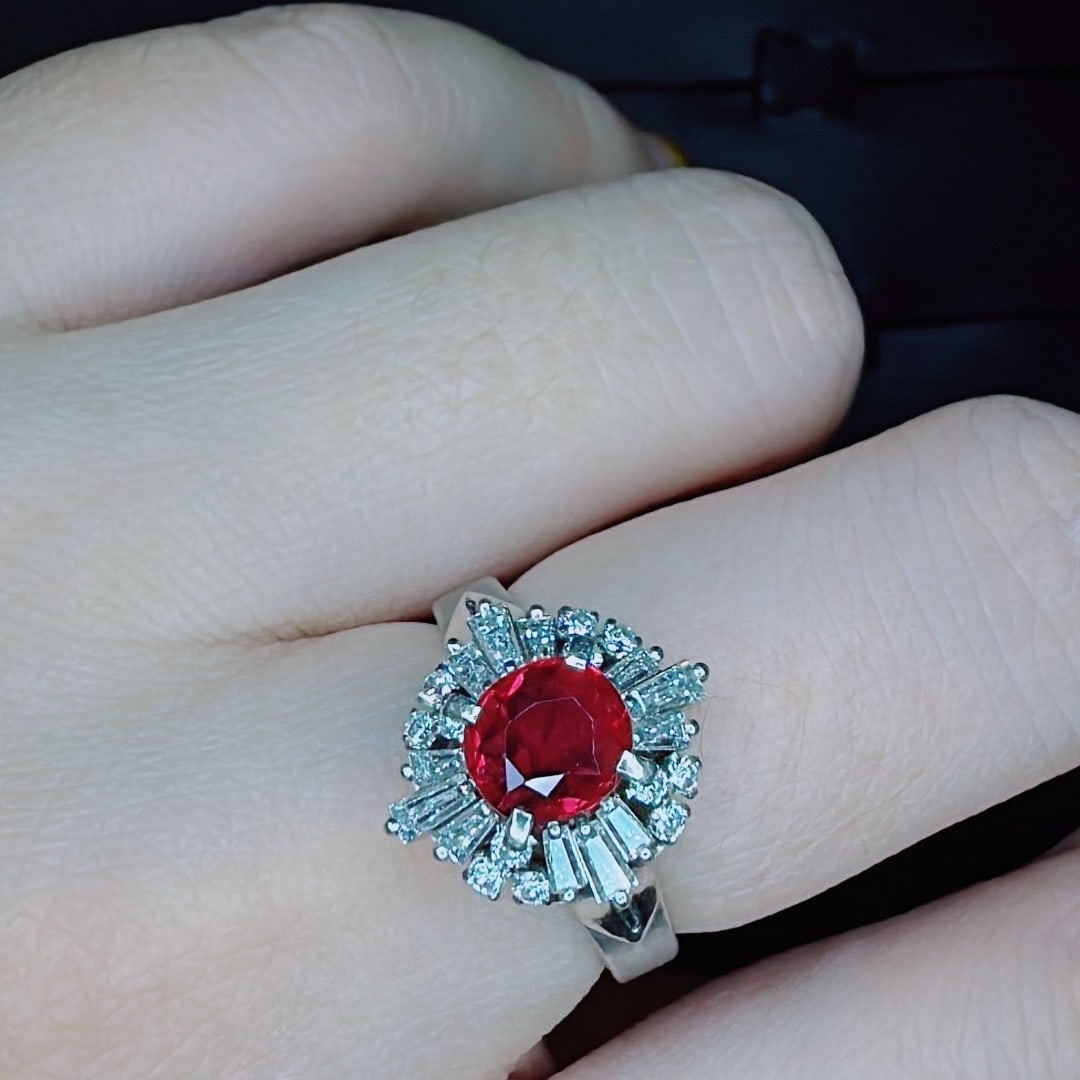 14k Gold 1.58 Ctw Natural Ruby & Diamond Ring - 3