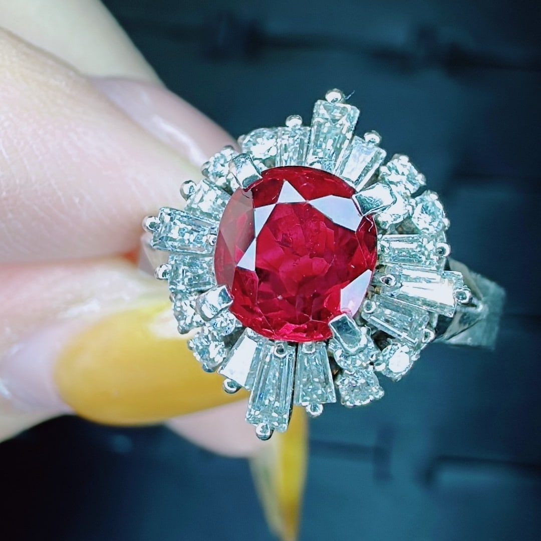 14k Gold 1.58 Ctw Natural Ruby & Diamond Ring - 4