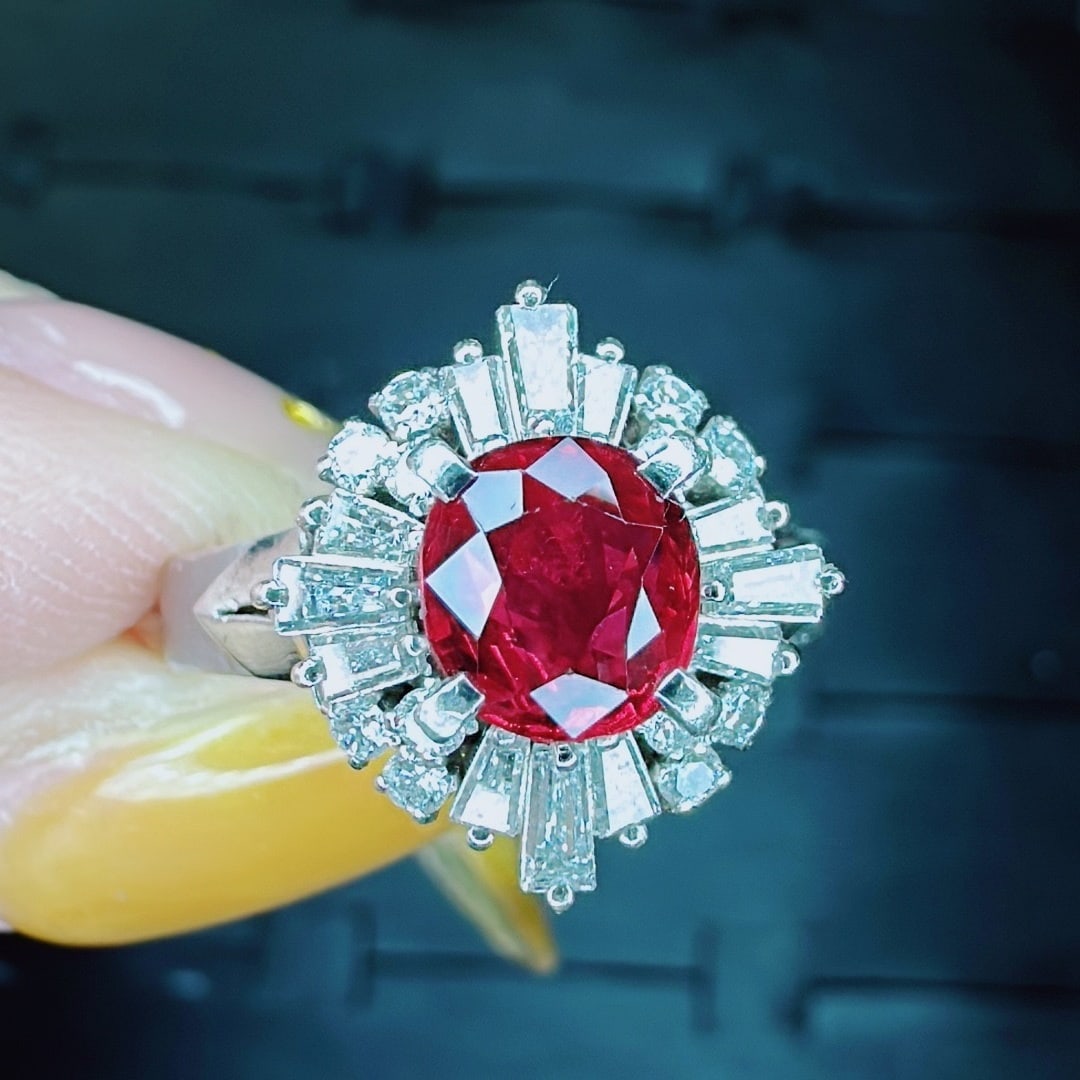 14k Gold 1.58 Ctw Natural Ruby & Diamond Ring - 6